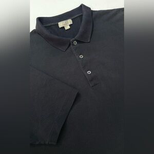 COS Polo Shirt Mens M Textured Golf Preppy Short Sleeve Cotton Stretch 3-Buttons